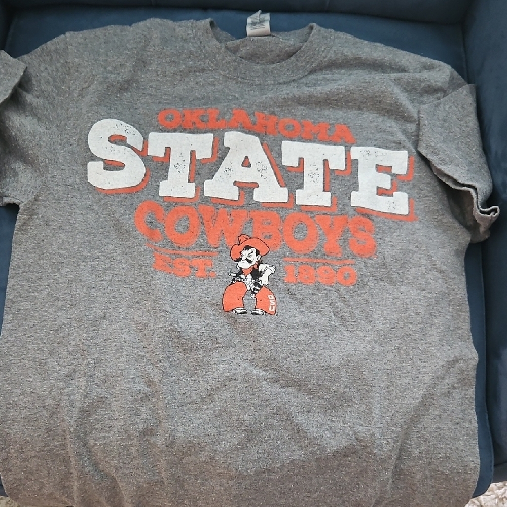 Gray Oklahoma State Cowboys T-Shirt